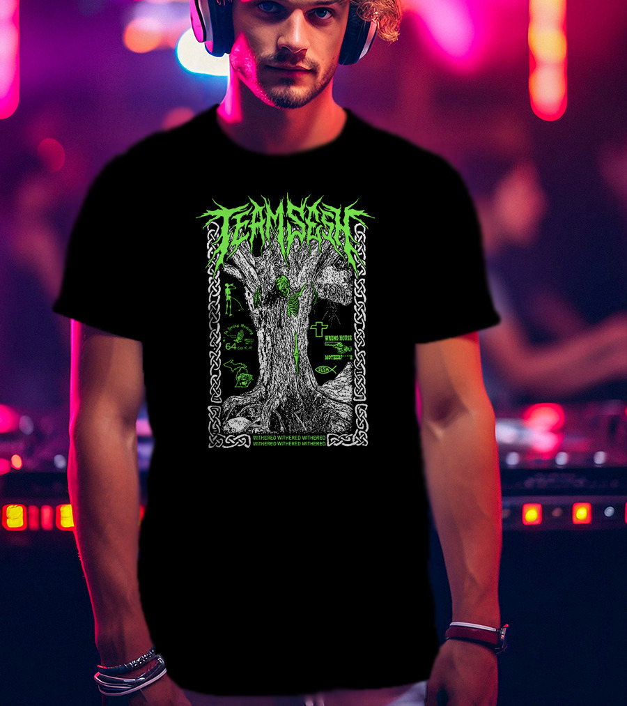 Teamsesh Withered Green Tree Wrong House Mothman 64 T-Shirt