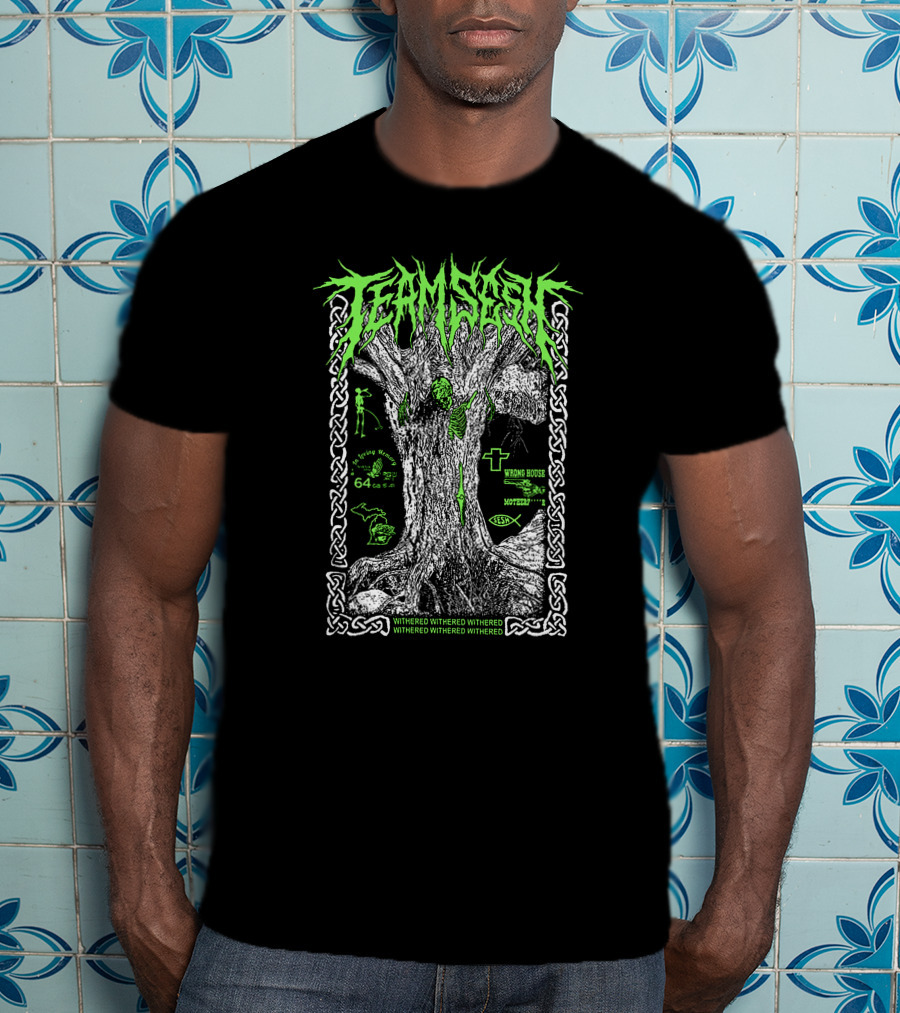 Teamsesh Withered Green Tree Wrong House Mothman 64 T-Shirt