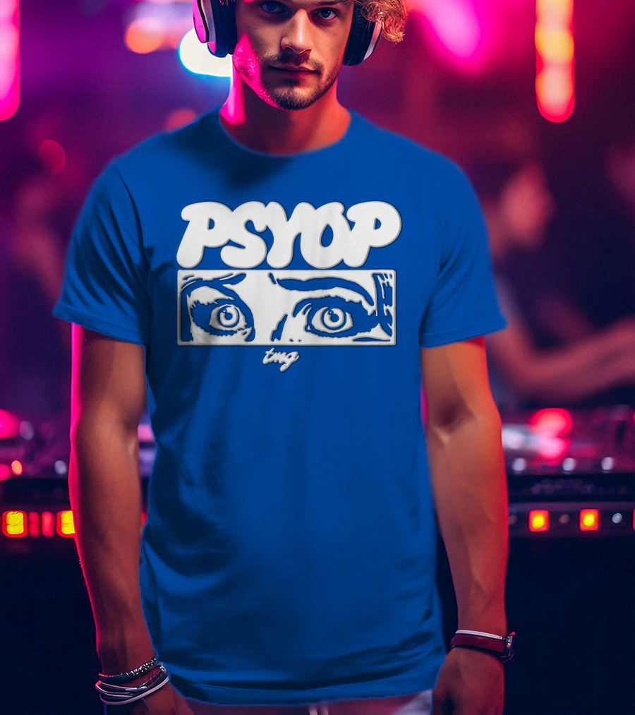 PSYOP TMG Eye Design Crewneck T-Shirt