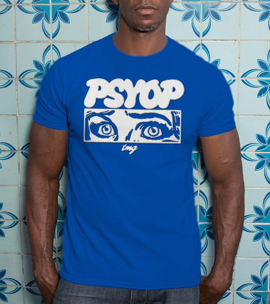 PSYOP TMG Eye Design Crewneck T-Shirt