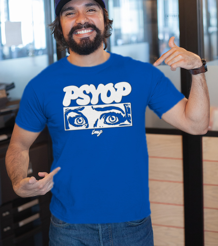 PSYOP TMG Eye Design Crewneck T-Shirt