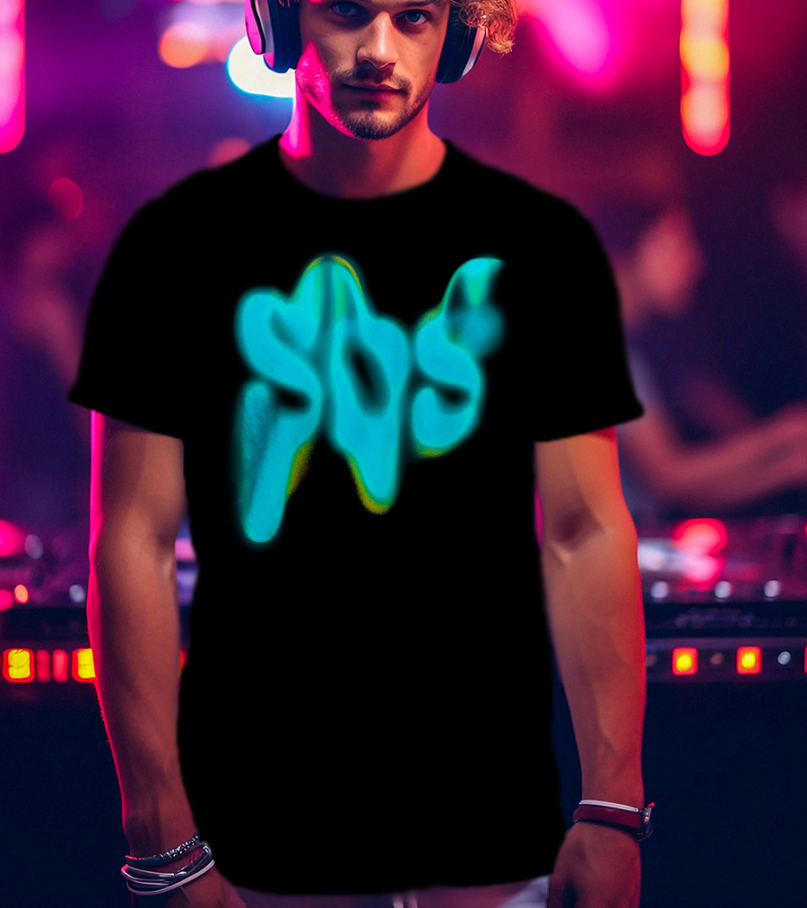 Sza SOS Neon Glow Image T-Shirt