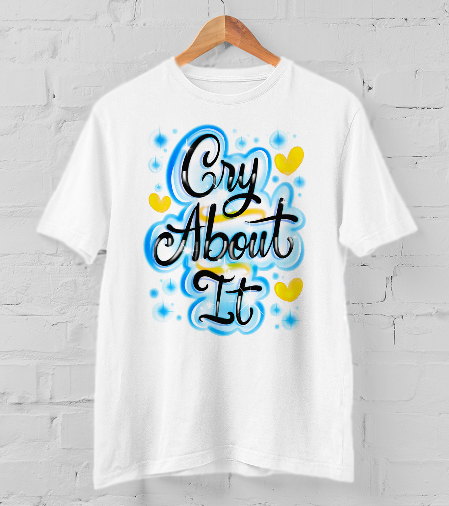 TDE Sza Cry About It Blue Yellow Hearts T-Shirt