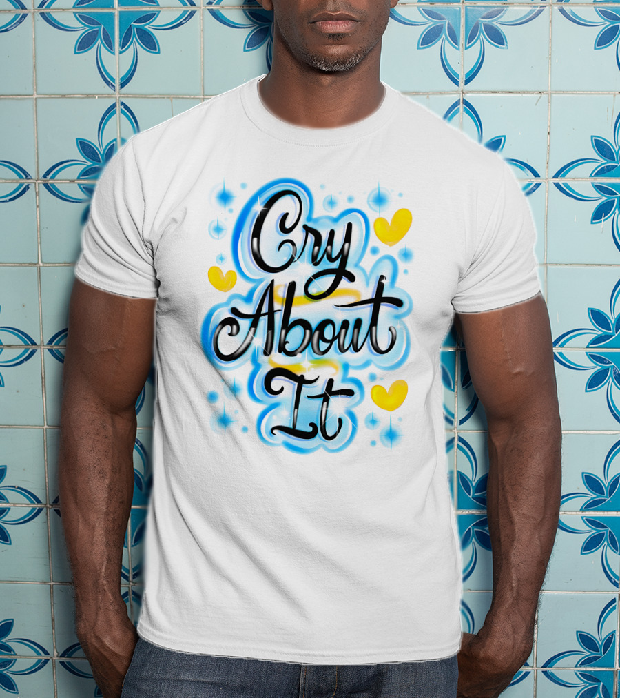 TDE Sza Cry About It Blue Yellow Hearts T-Shirt