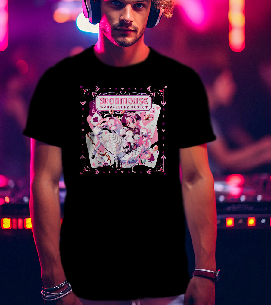 Ironmouse Wonderland Reject Alice-Inspired Fantasy Adventure T-Shirt