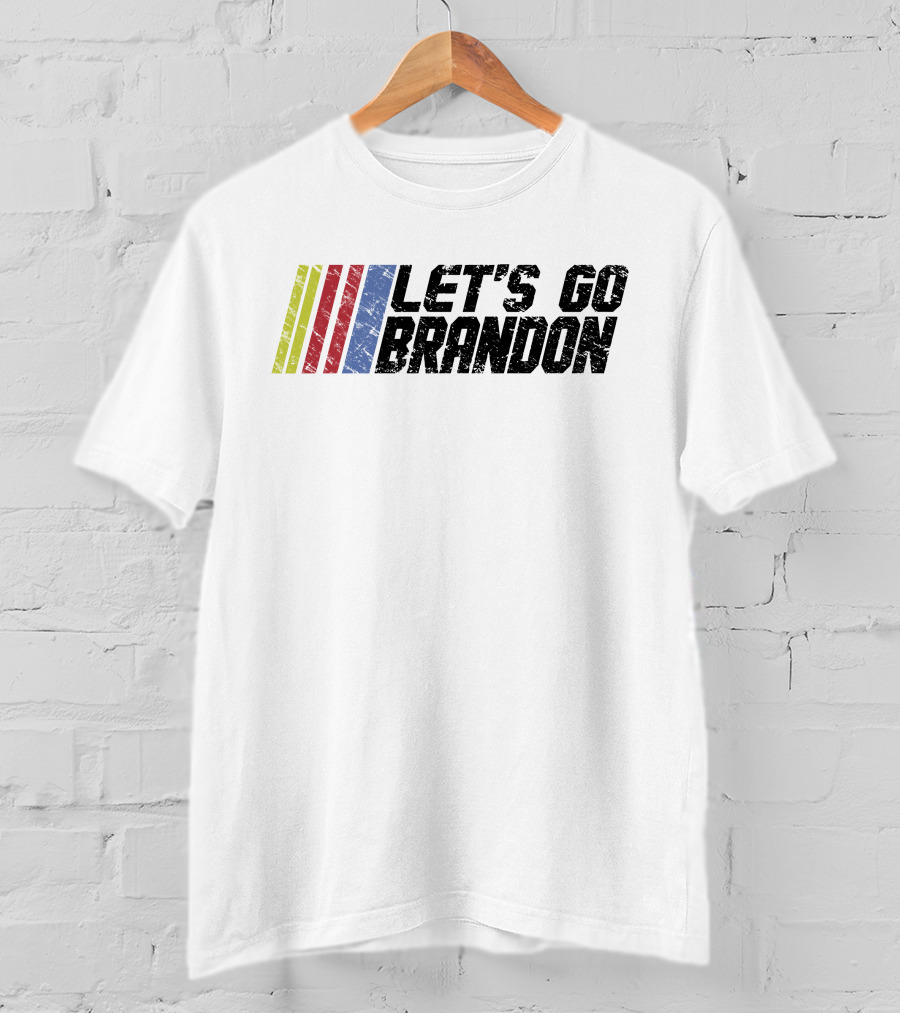 LET'S GO BRANDON Racing Stripes T-Shirt