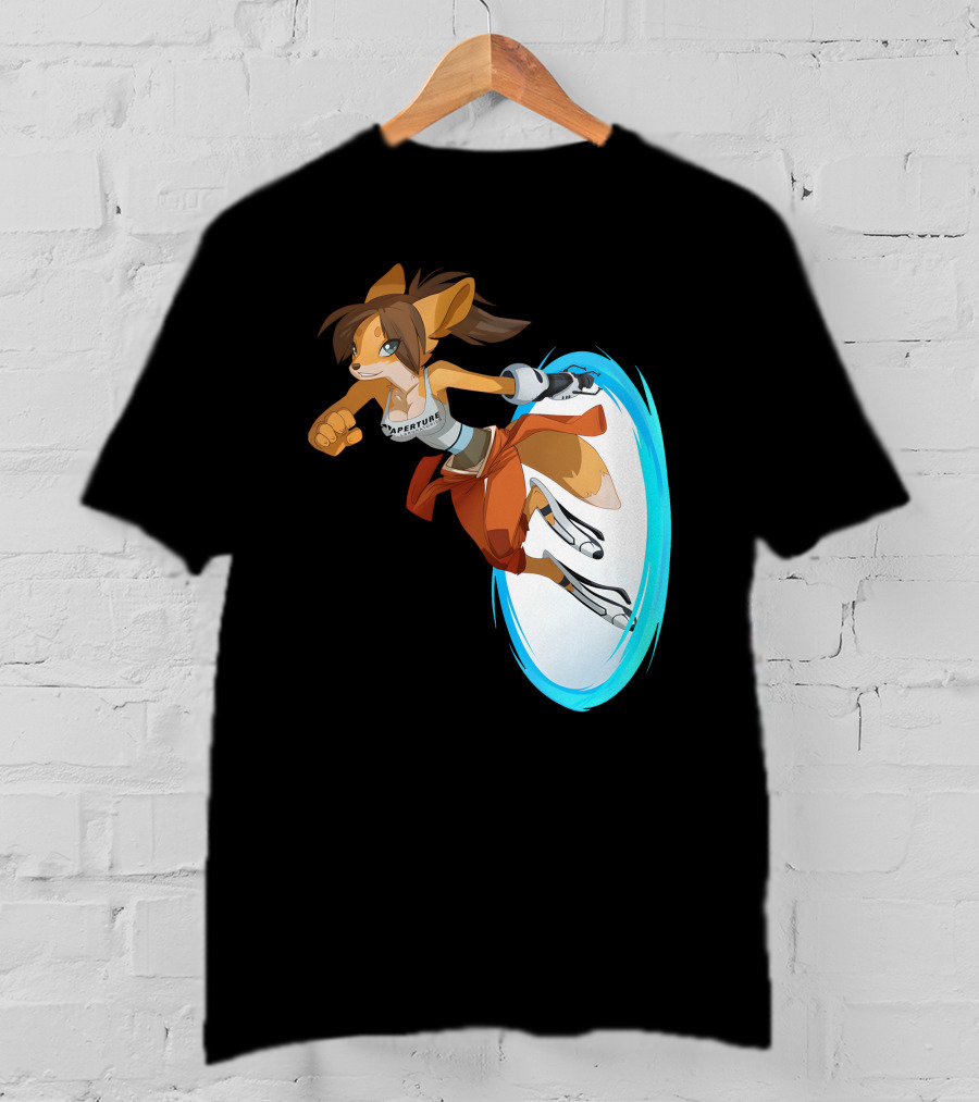 Sajira Aperture Laboratories Fox Chell Stormi Folf Portal Character T-Shirt