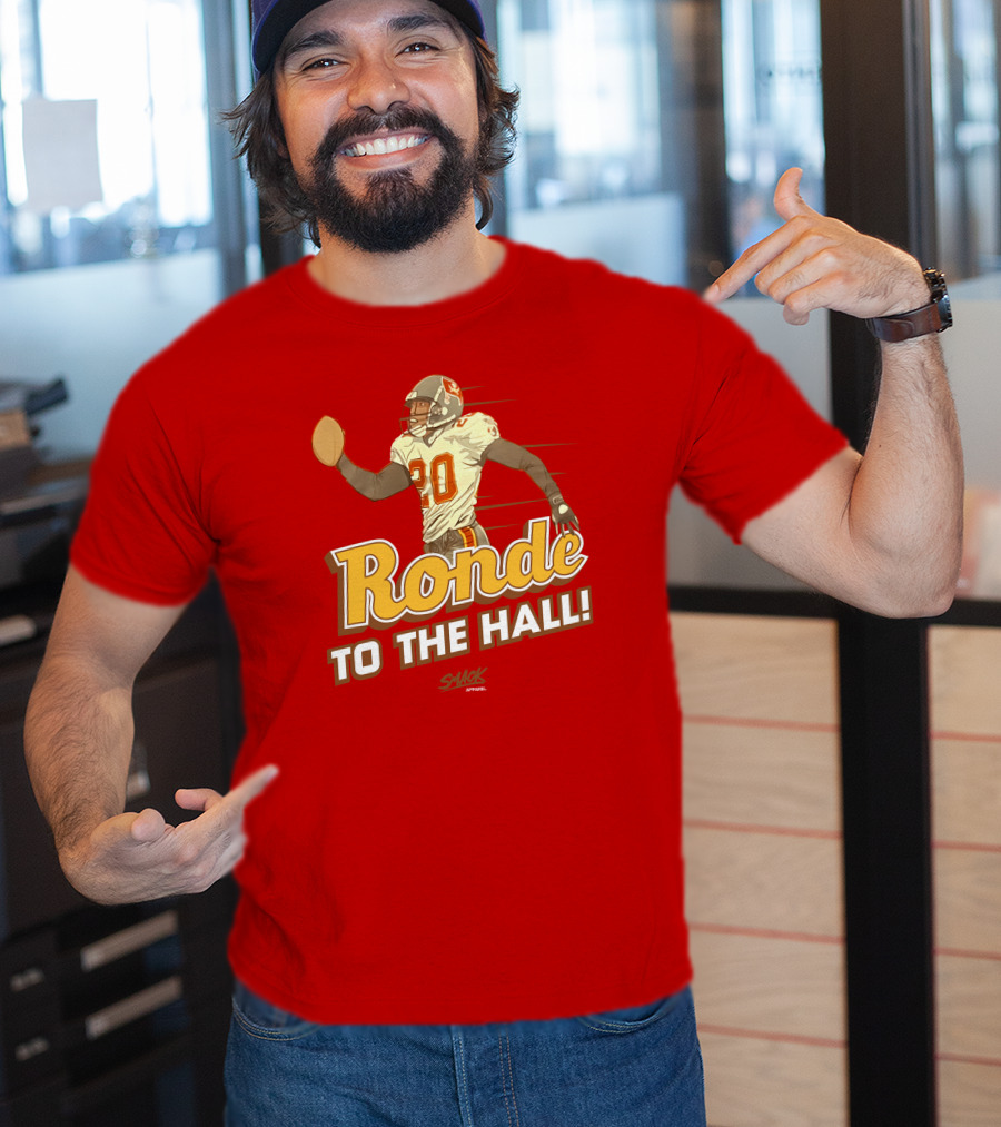 Ronde To The Hall Smack Apparel Football T-Shirt