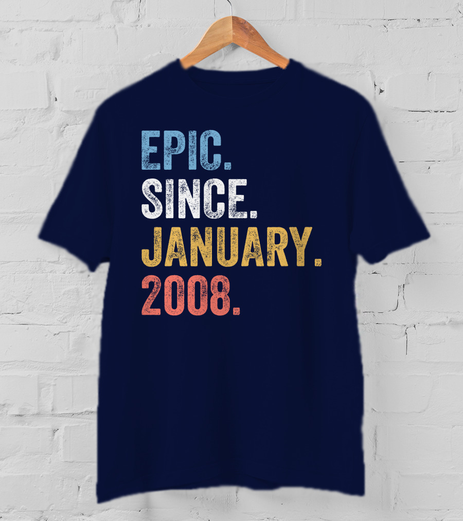 Epic Since January 2008 Retro T-Shirt