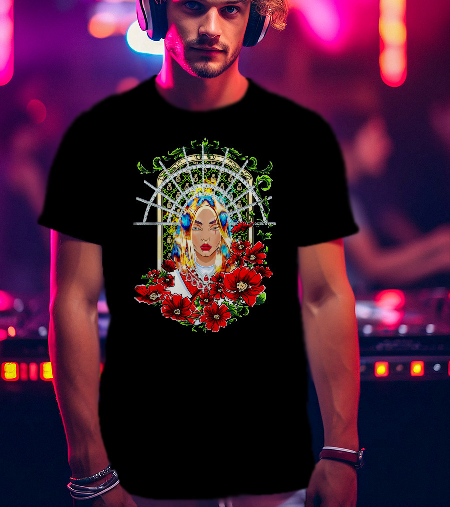 Mercedes Varnado CEO Moné Art Nouveau Floral Halo T-Shirt