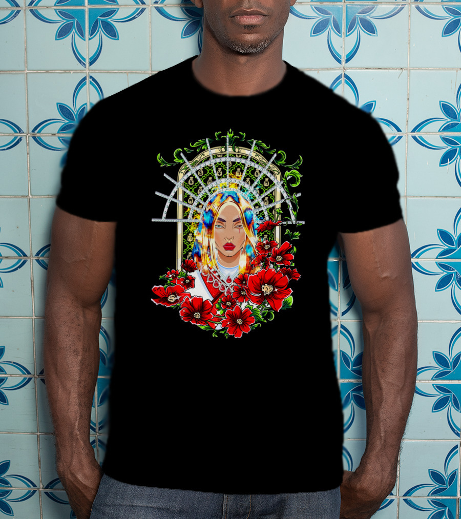 Mercedes Varnado CEO Moné Art Nouveau Floral Halo T-Shirt