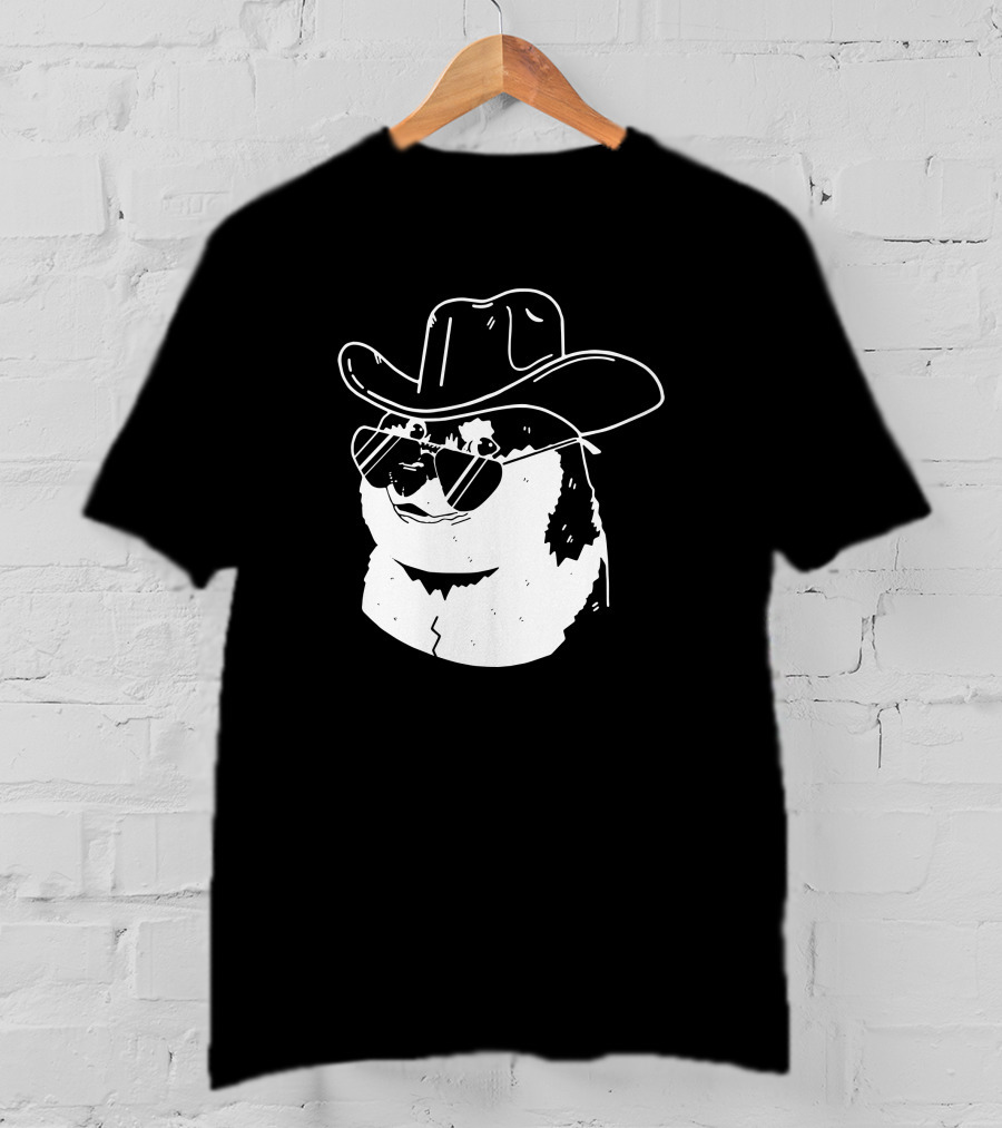 Elon Musk Dogecoin Cowboy Hat Sunglasses Shiba Inu T-Shirt