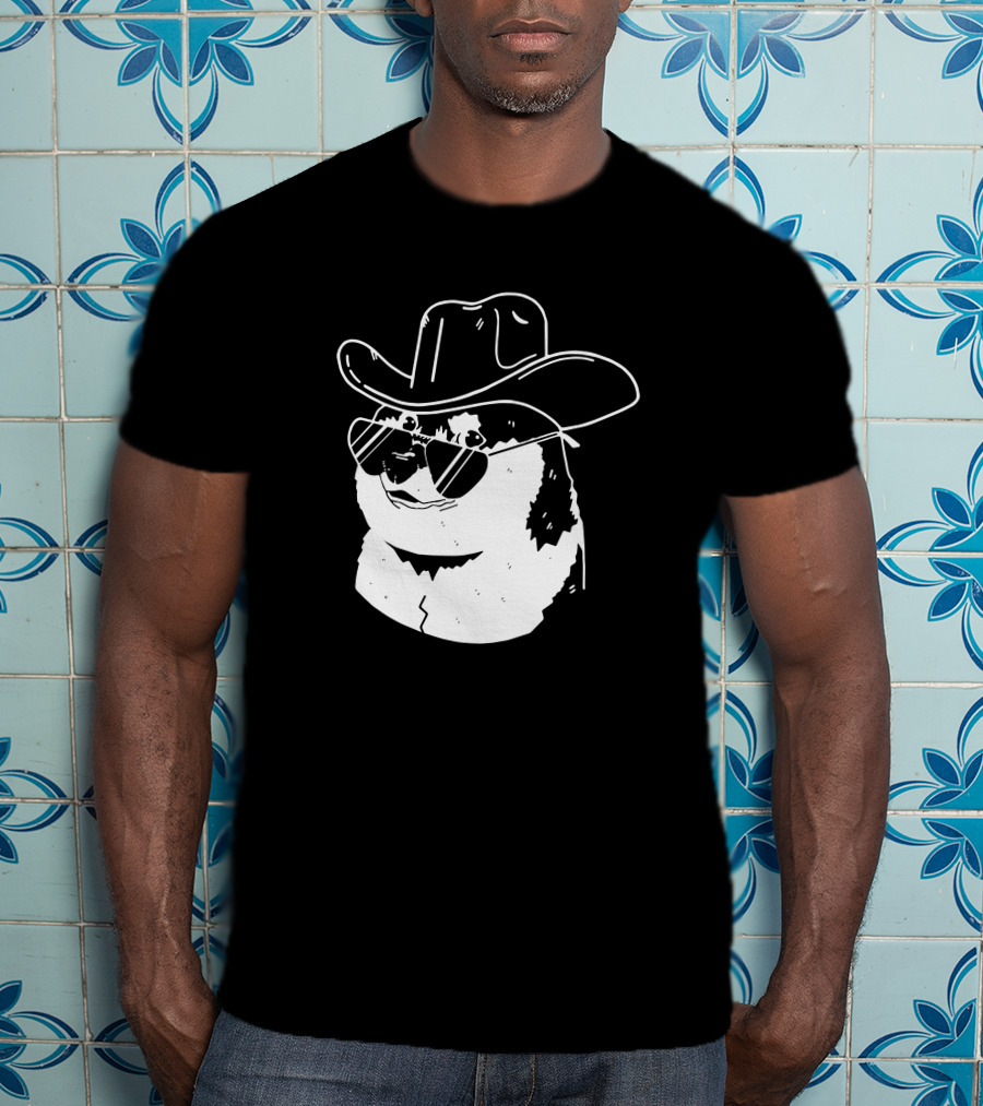 Elon Musk Dogecoin Cowboy Hat Sunglasses Shiba Inu T-Shirt