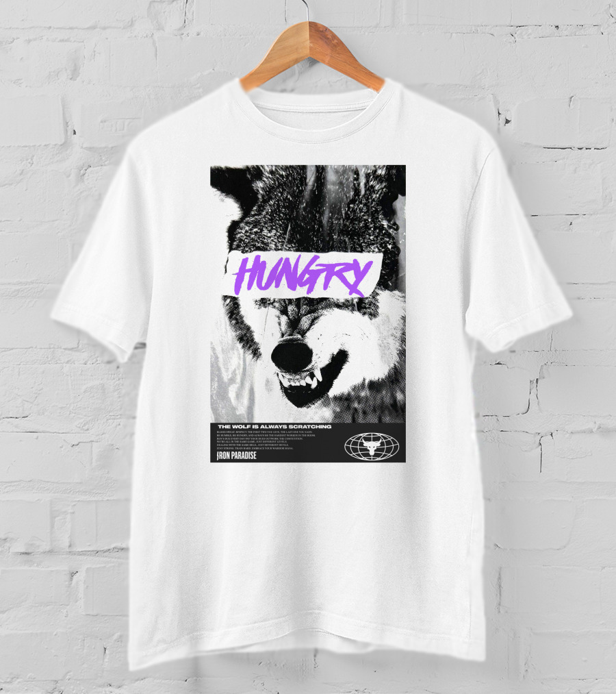 Hungry Wolf The Wolf Is Always Scratching Iron Paradise T-Shirt