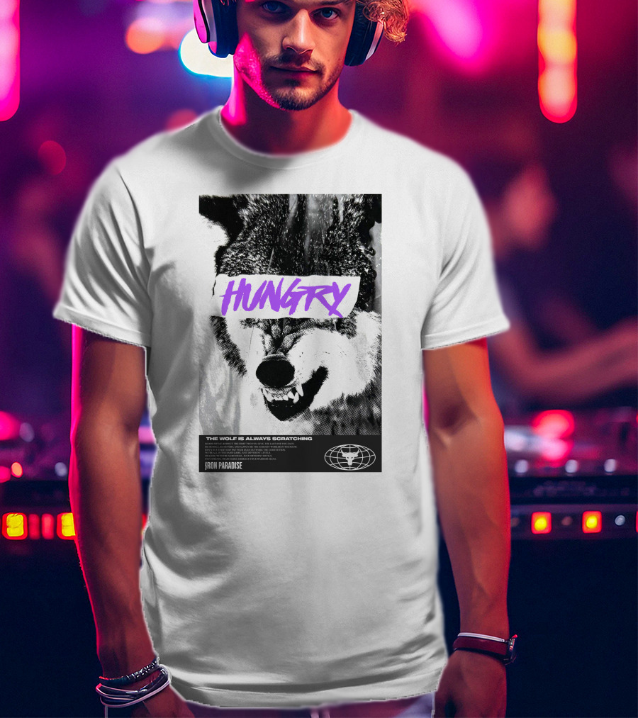 Hungry Wolf The Wolf Is Always Scratching Iron Paradise T-Shirt