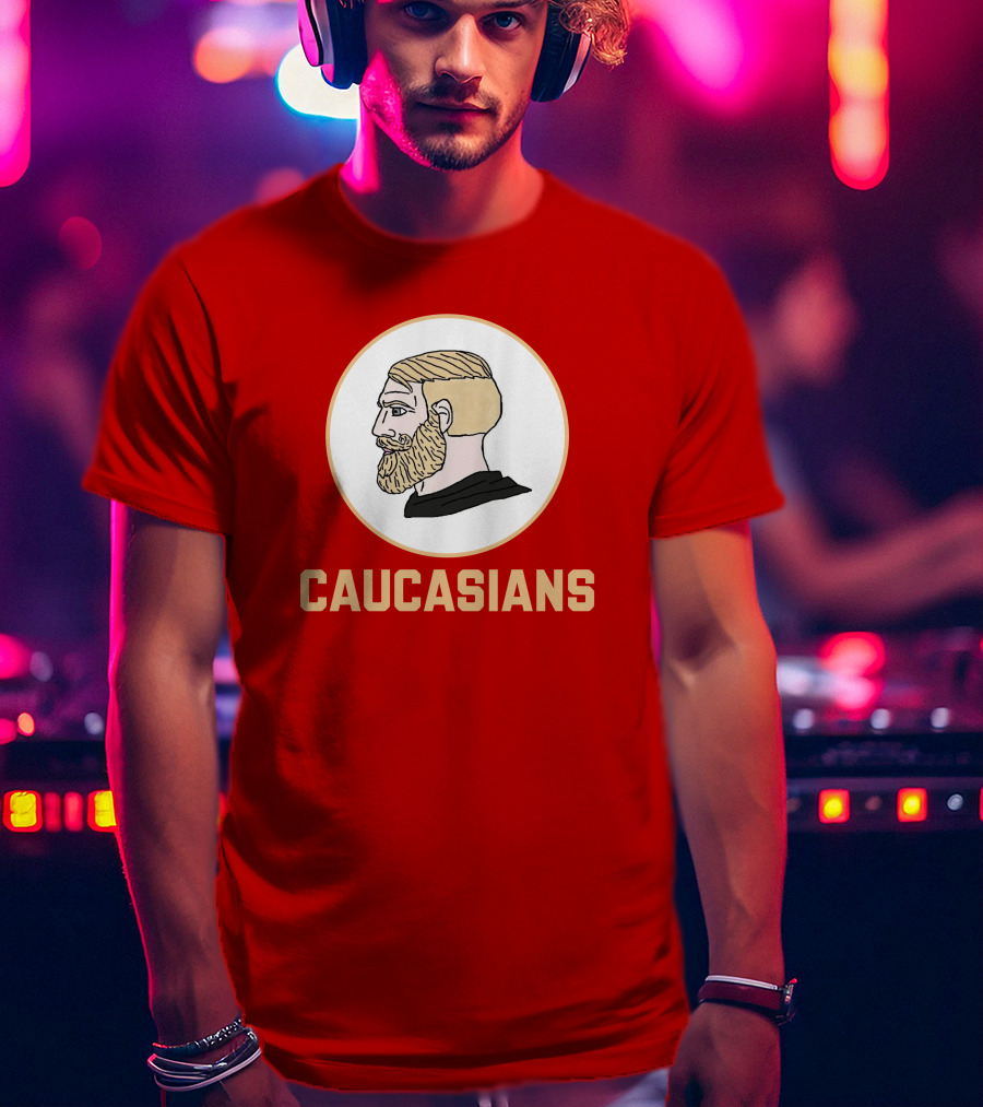 Caucasians Nordic Viking Profile Red T-Shirt