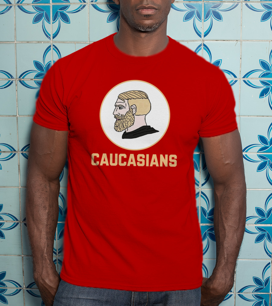 Caucasians Nordic Viking Profile Red T-Shirt