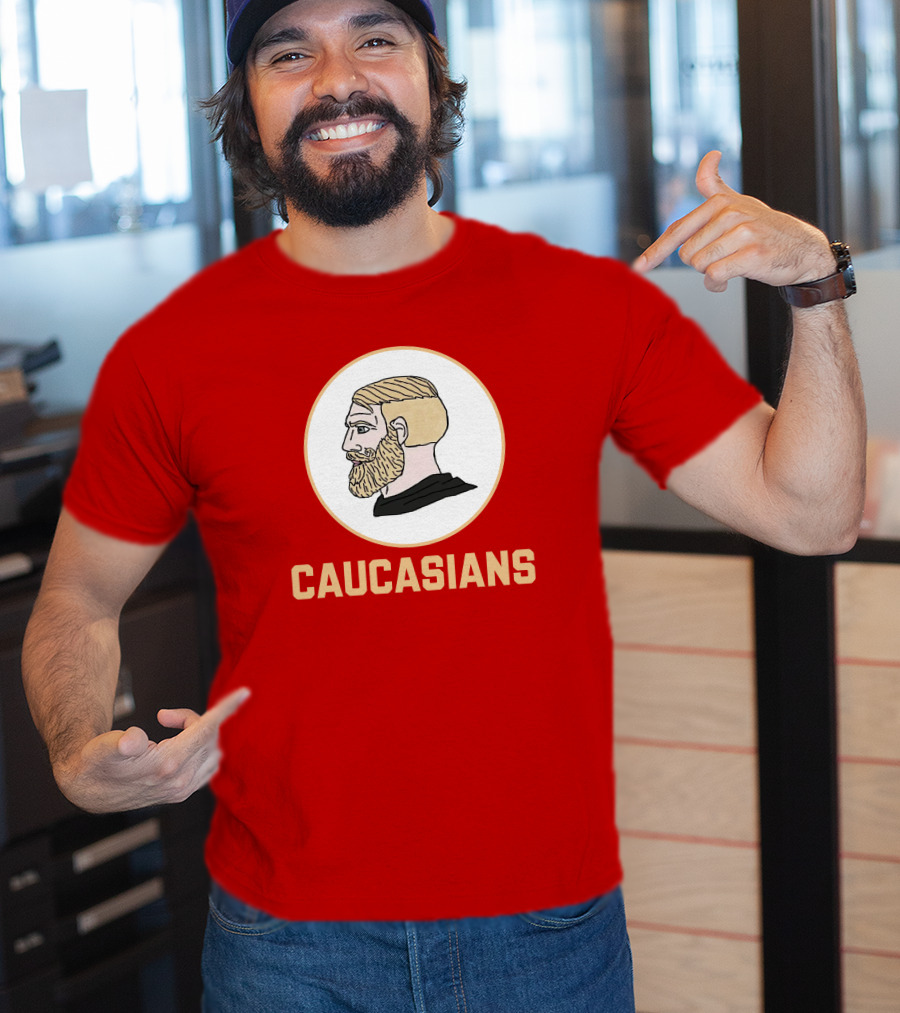 Caucasians Nordic Viking Profile Red T-Shirt