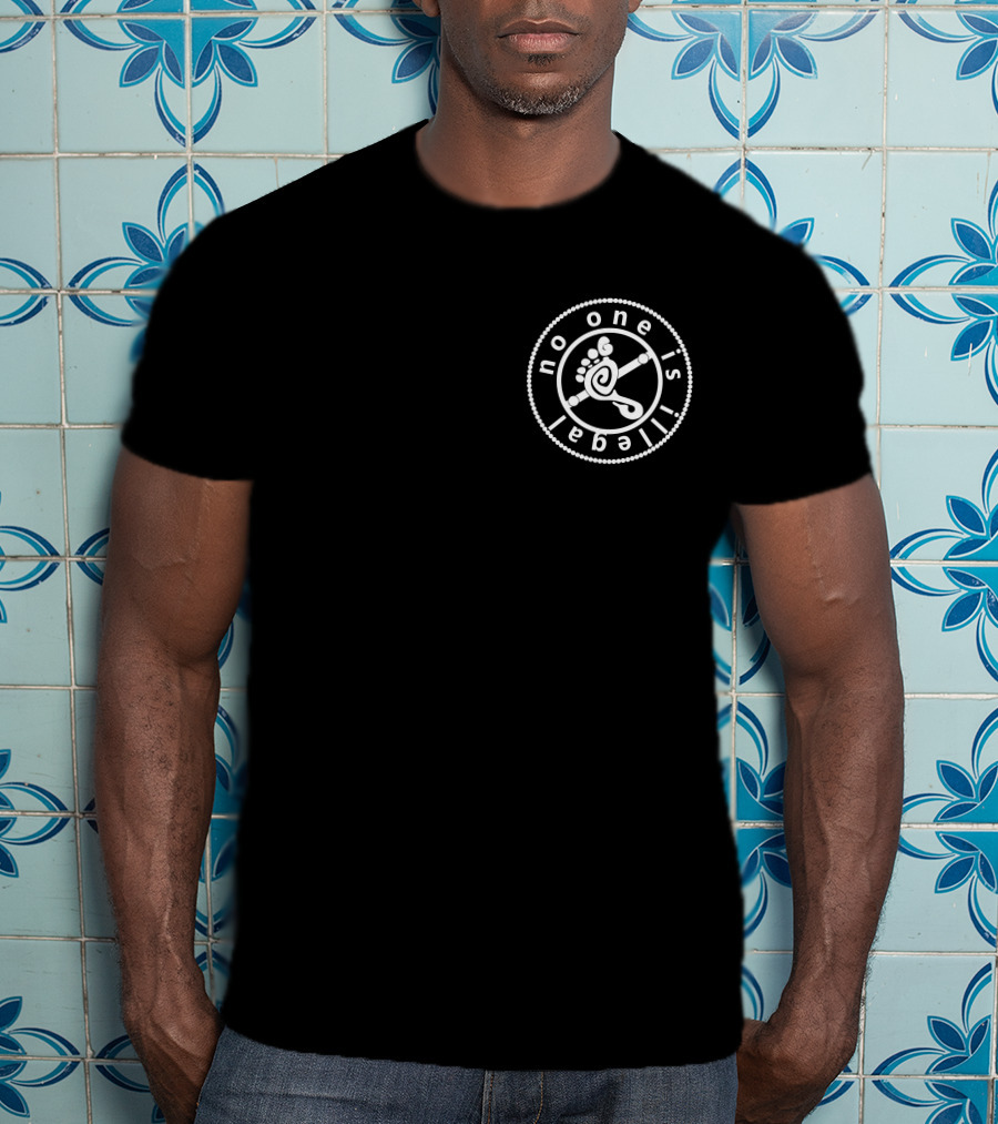 No One Is Illegal Circle T-Shirt