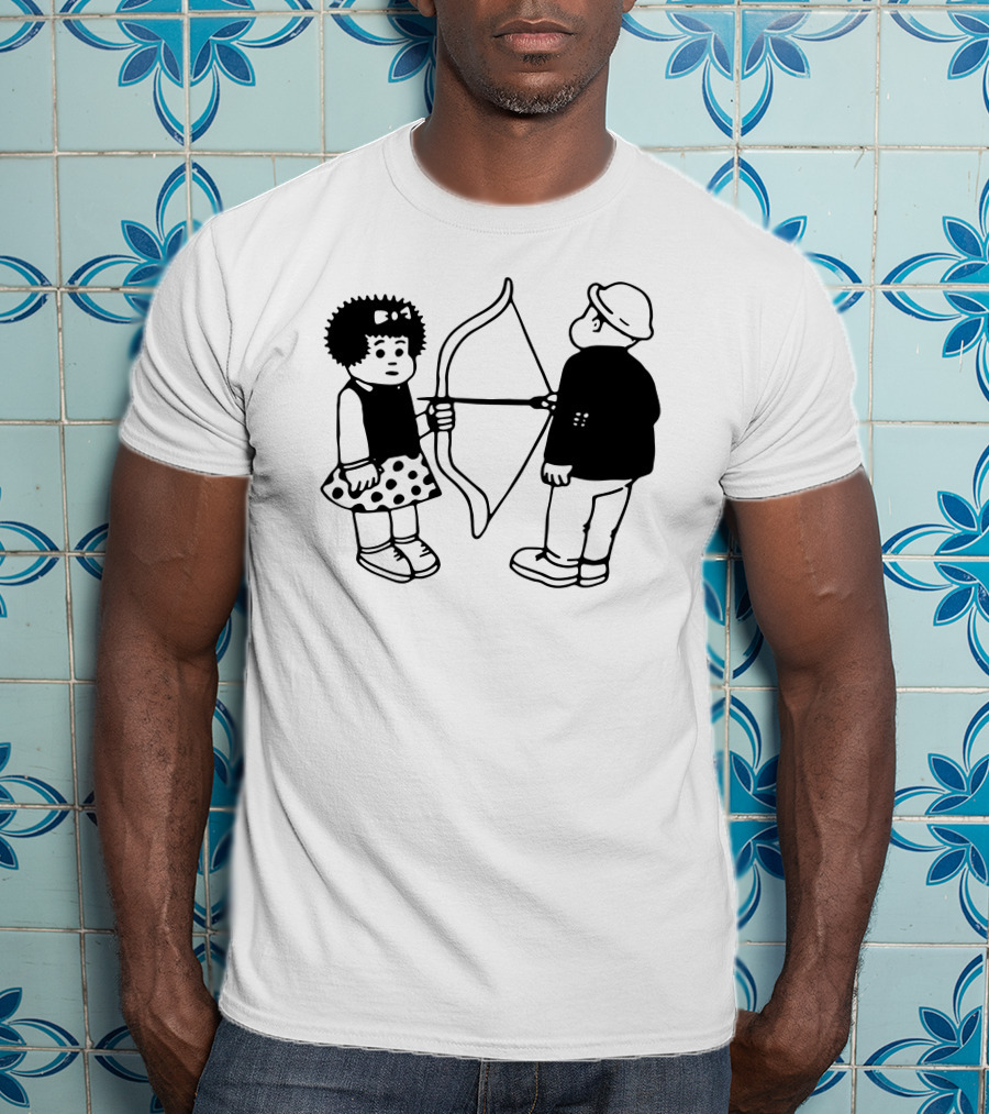 Vacancy Projects Rest Energy Nancy Style Comic Bow And Arrow Duo T-Shirt