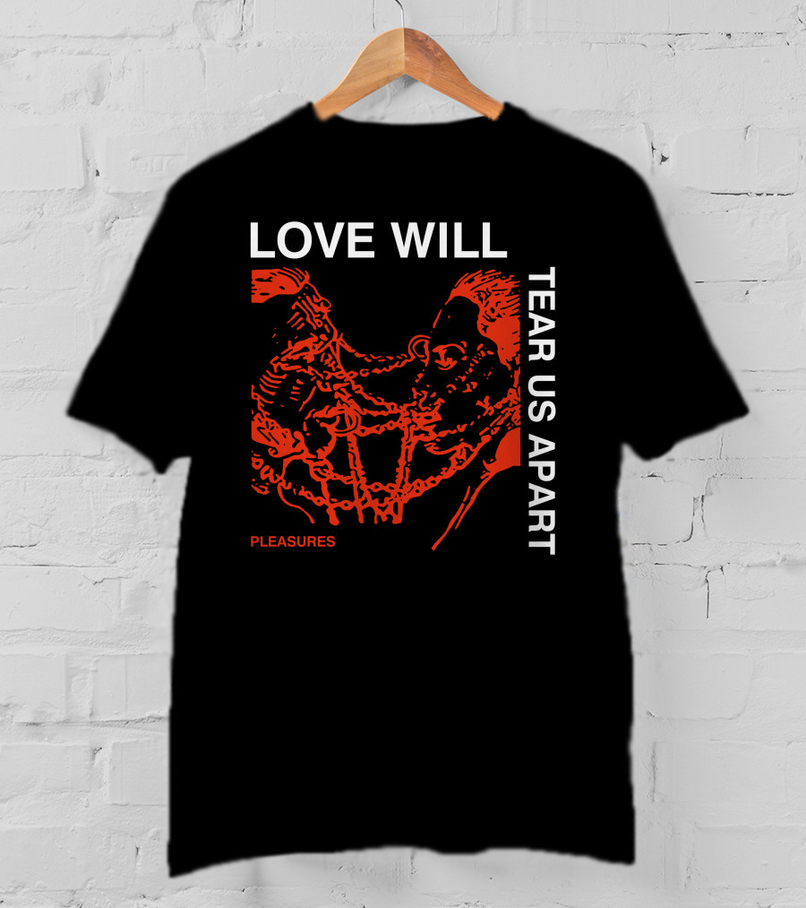 Love Will Tear Us Apart Pleasures Red T-Shirt