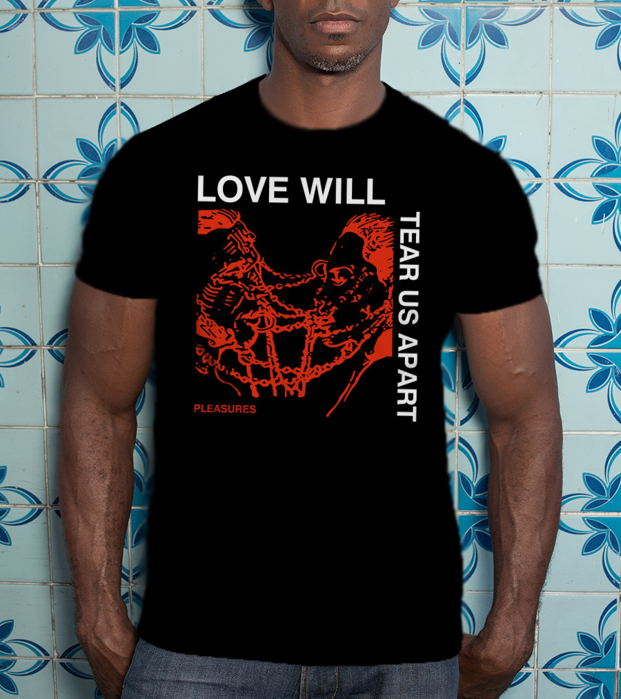 Love Will Tear Us Apart Pleasures Red T-Shirt