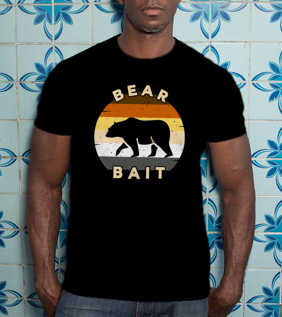 BEAR BAIT Vintage Retro Striped Circle T-Shirt