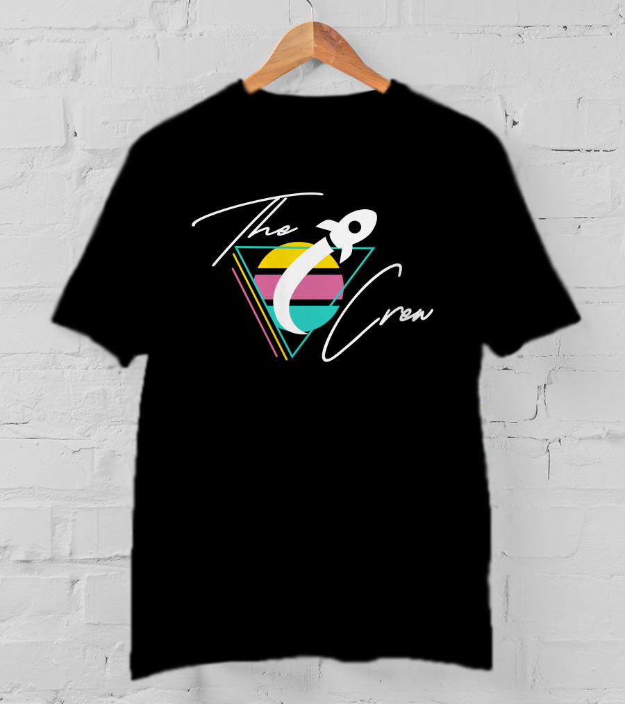 The Crew Retro Rocket Pastel Triangle Neon Vibes T-Shirt