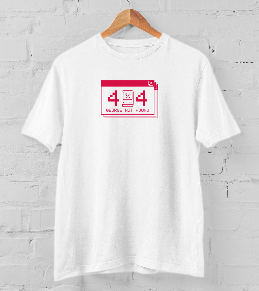 Georgenotfound 404 Error Pixel Art Pink X Face Not Found Gnf T-Shirt