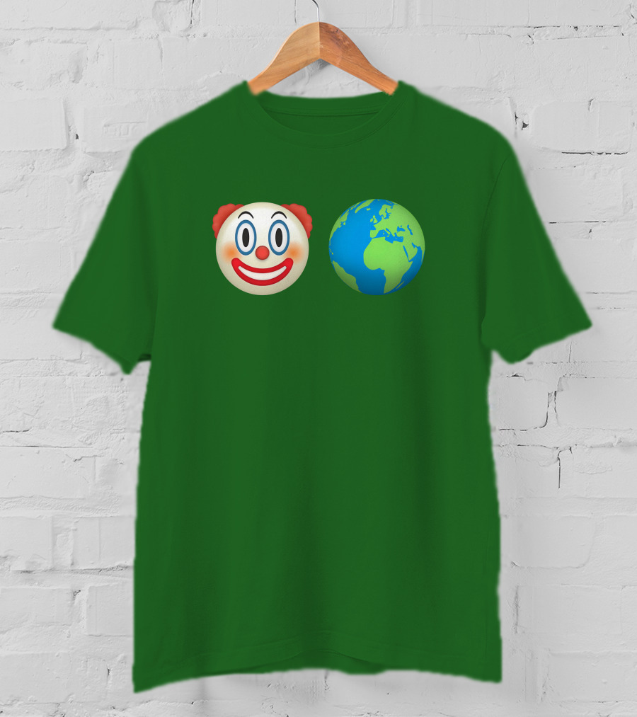 Clown Face Globe Emoji Clown World T-Shirt