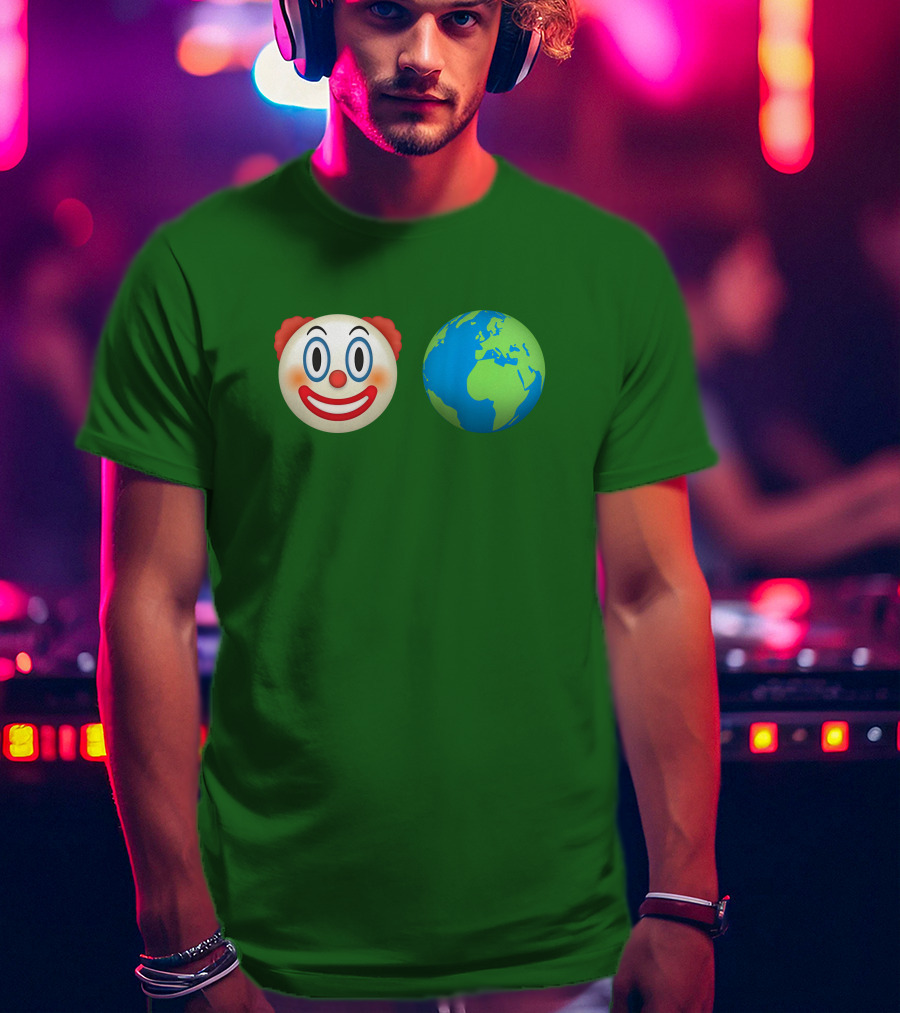 Clown Face Globe Emoji Clown World T-Shirt