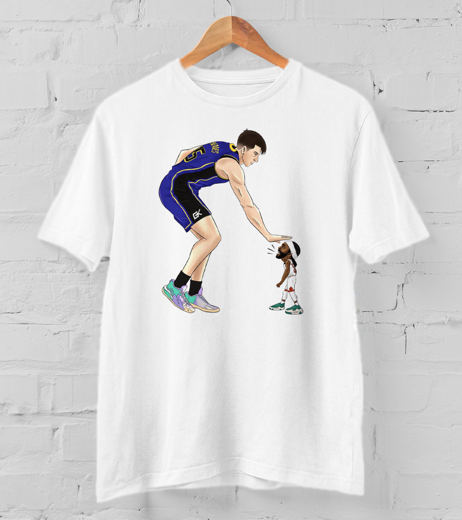 GoldenKnightGfx Basketball Players Size Comparison T-Shirt