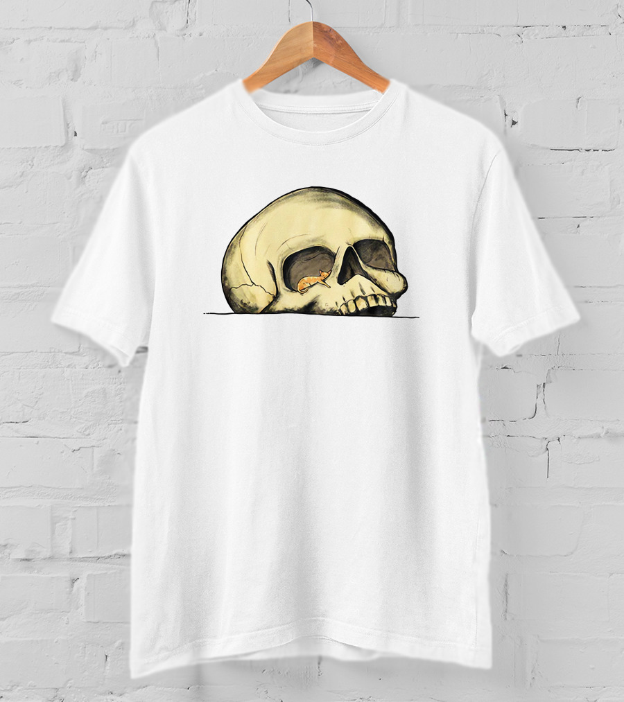 Studio Joog Soft Spot Skull With Sleeping Fox T-Shirt