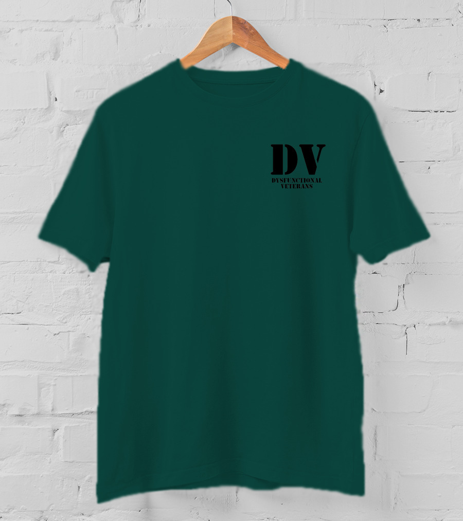 The Deplorable Veteran DV Dysfunctional Veterans Black T-Shirt