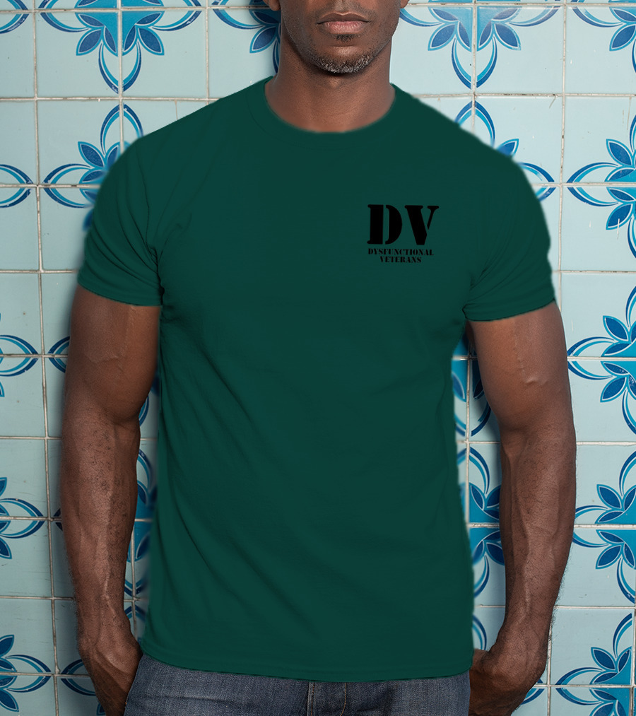 The Deplorable Veteran DV Dysfunctional Veterans Black T-Shirt