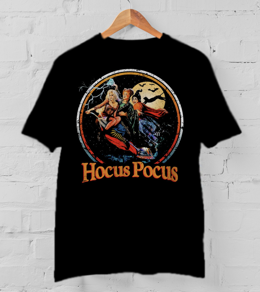 Hocus Pocus Witch Ride Under Full Moon T-Shirt