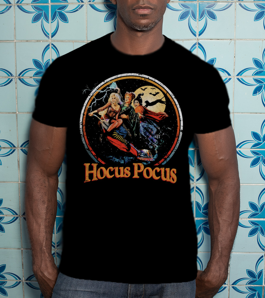 Hocus Pocus Witch Ride Under Full Moon T-Shirt