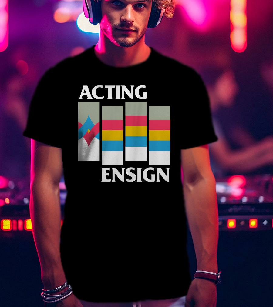 Acting Ensign 80s Retro Color Bars T-Shirt