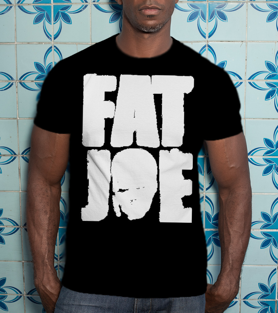 Fat Joe Face Inside Bold White Letters T-Shirt