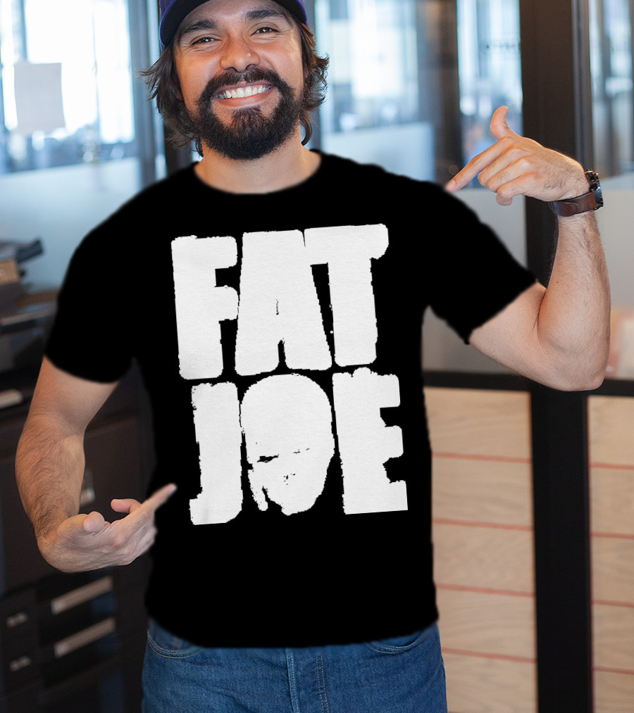 Fat Joe Face Inside Bold White Letters T-Shirt