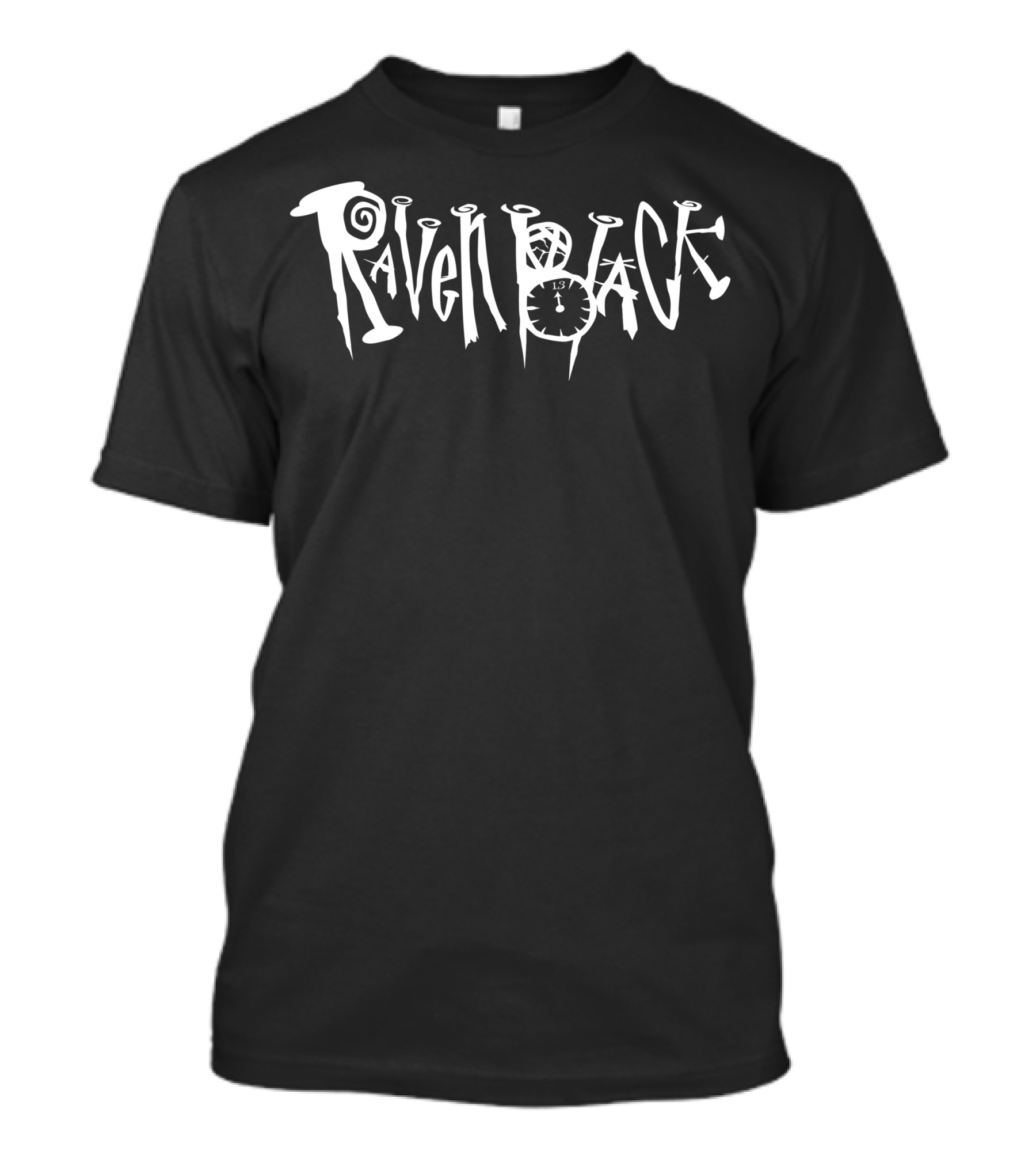 Raven Black Band Clock Gothic Germany T-Shirt