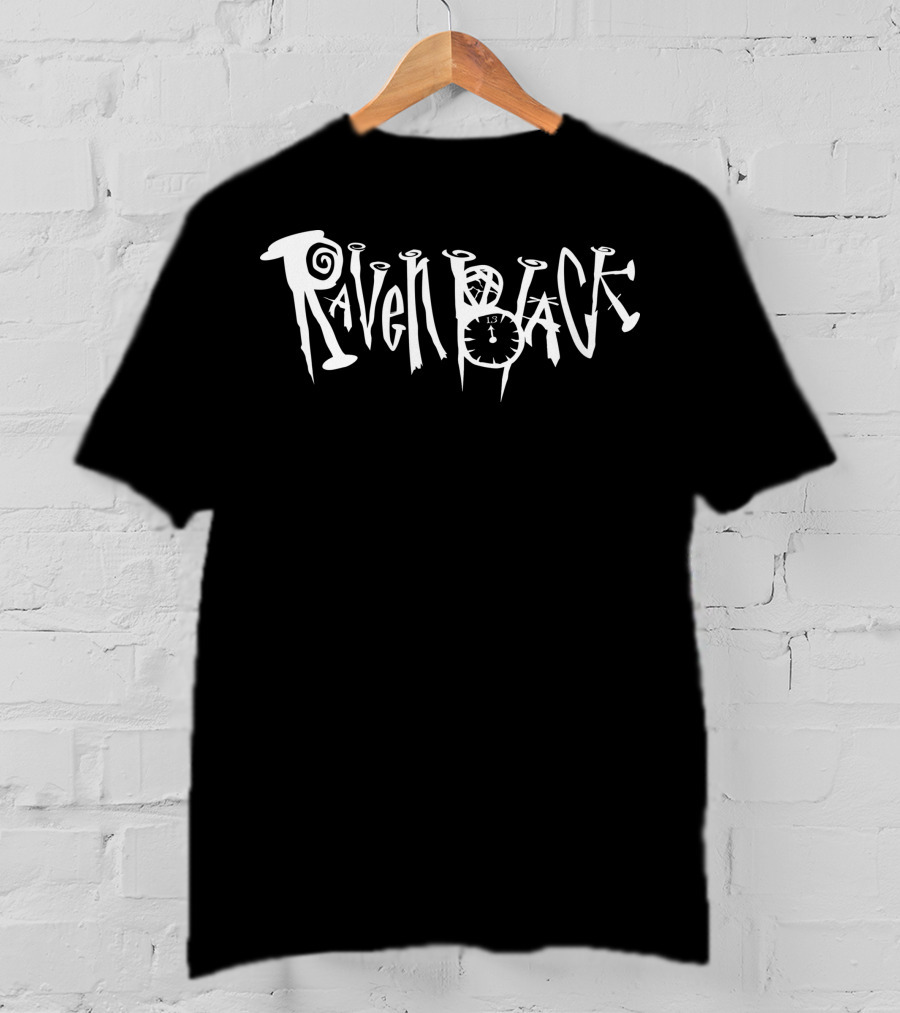 Raven Black Band Clock Gothic Germany T-Shirt
