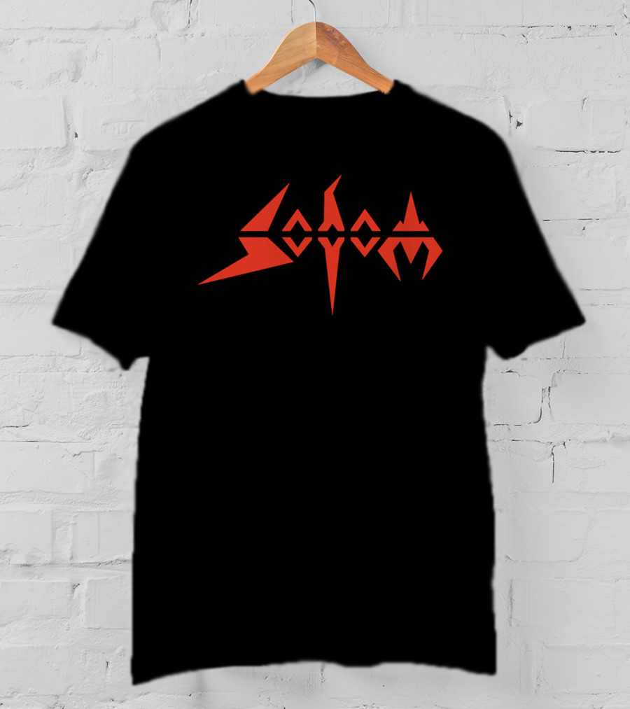 Sodom Band Logo Red Black Germany Metal Rock T-Shirt