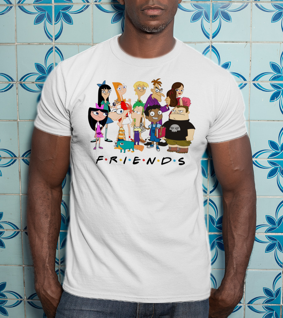Phineas And Ferb Friends Cast With Iconic Friends T-Shirt