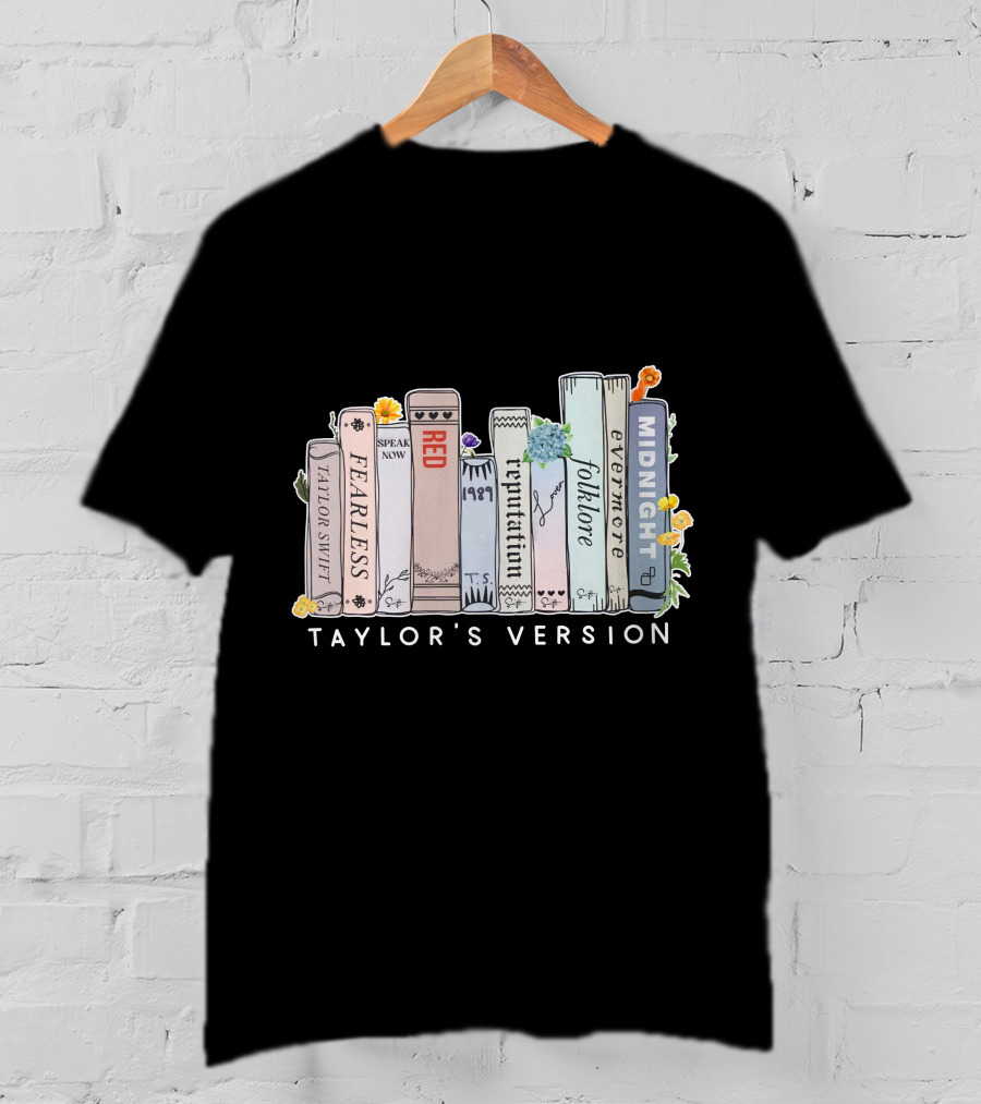Taylor Swift Fearless Speak Now Red 1989 Reputation Folklore Evermore Midnight Taylor's Version T-Shirt