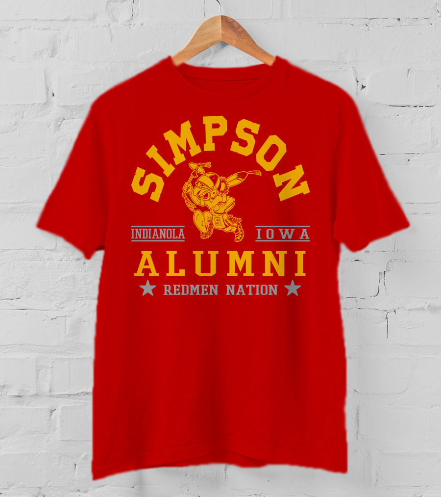 Simpson College Alumni Redmen Nation Indianola Iowa T-Shirt