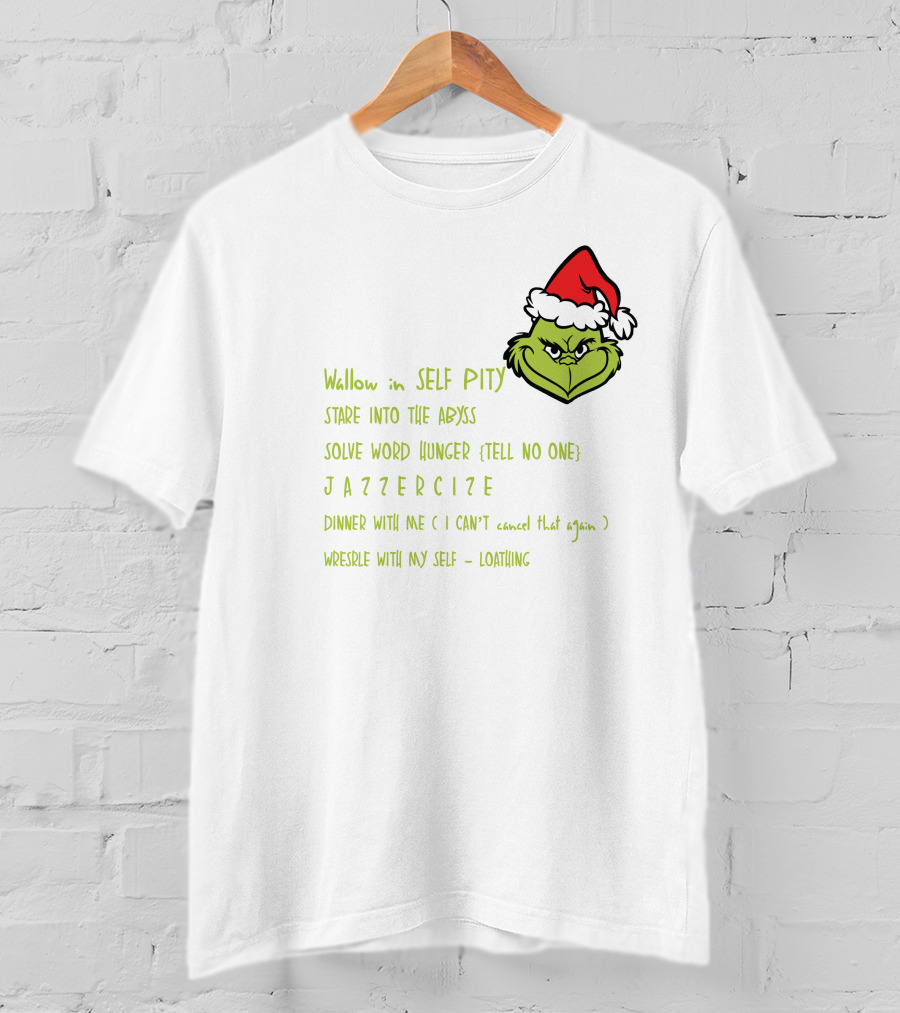 Grinch Christmas Schedule My Day I'm Booked T-Shirt