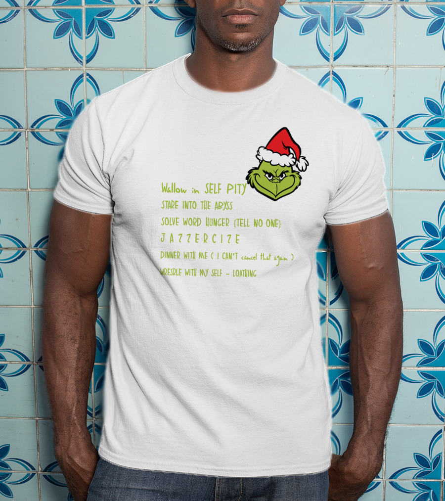 Grinch Christmas Schedule My Day I'm Booked T-Shirt