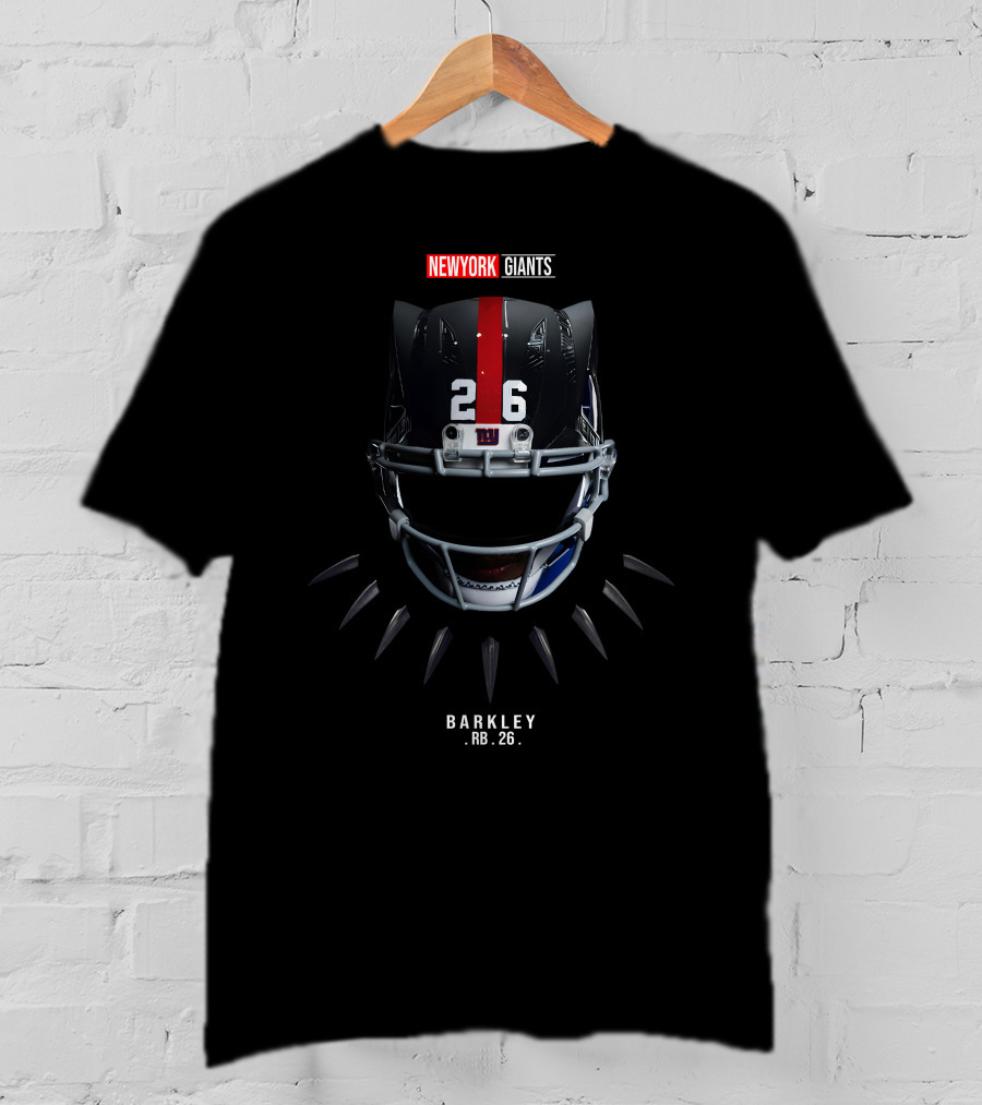 Saquon Barkley X Wakanda Forever New York 26 Helmet Collaboration T-Shirt