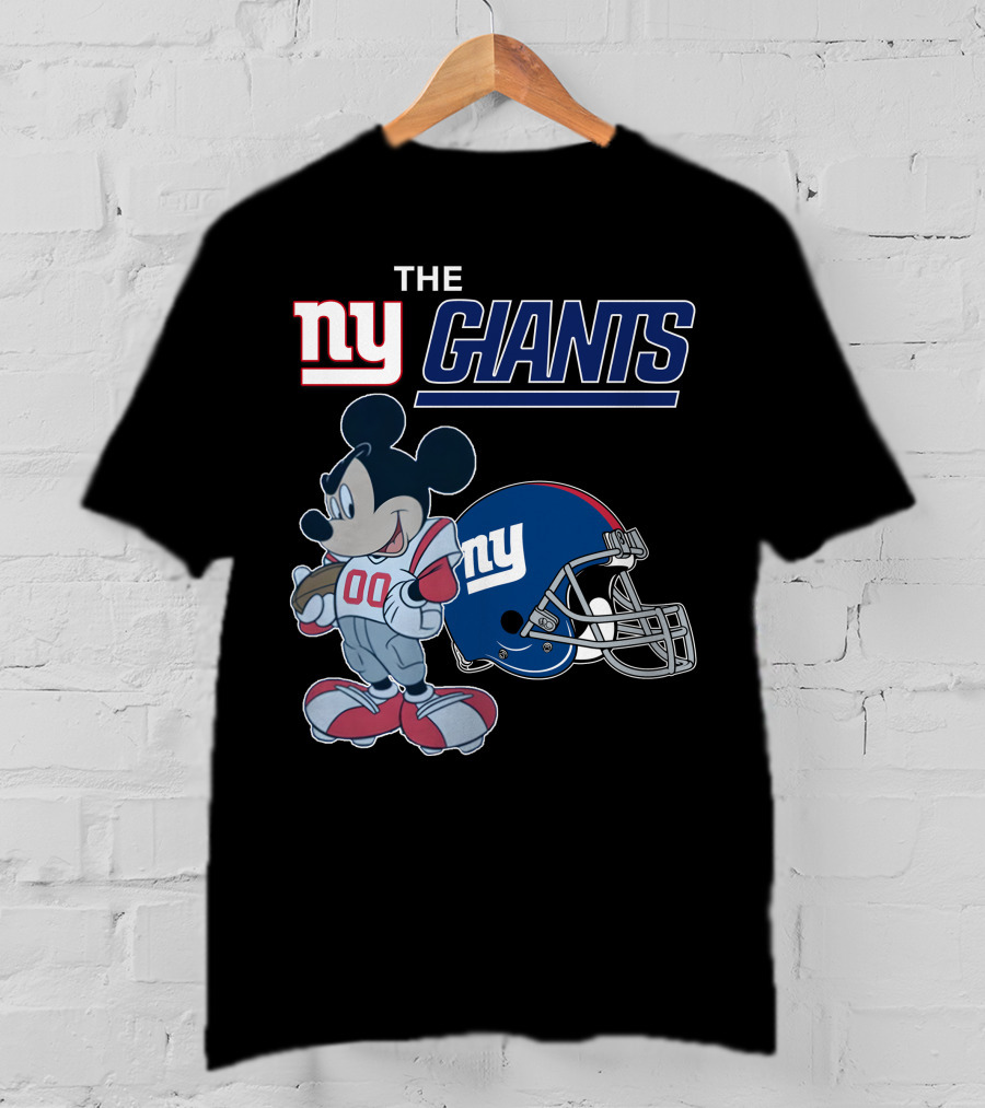 New York Giants Mickey Mouse Football Helmet 00 T-Shirt